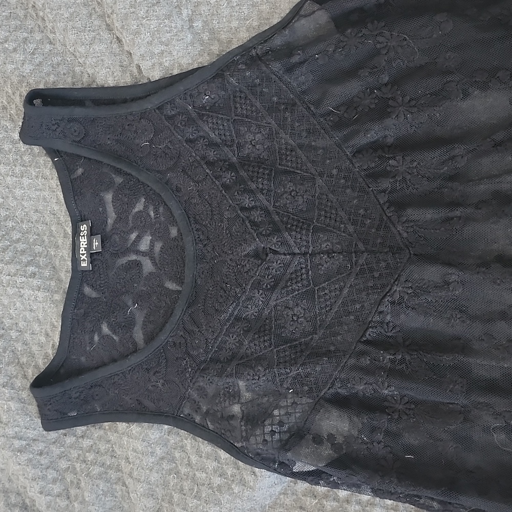 Express lace long top